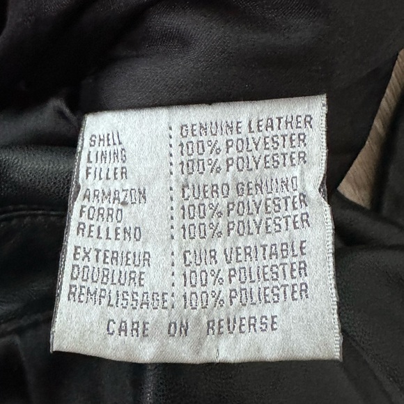 Ninewest Womens 100% Genuine Leather Jacket|ZIp Up|Black|Sz M - Picture 6 of 6